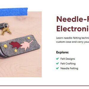 KiwiCo Needle Felted Electronics Case- NEW unopened Craft Kit Kids